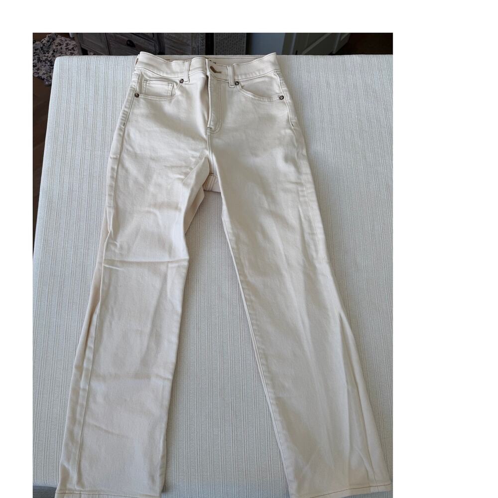 Express Cream Modern Straight Super High Rise Jeans Size 2S